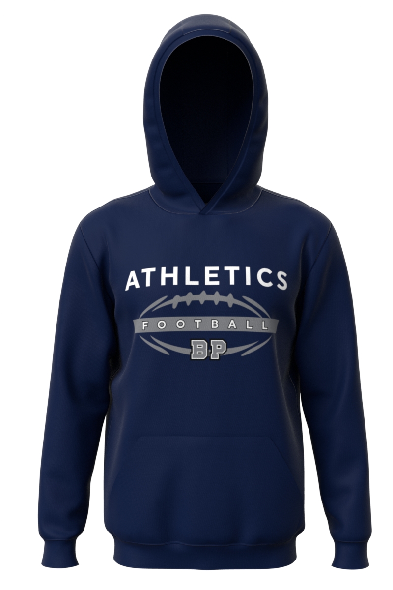Sublimated Long Sleeve Hoodie Solid Blue