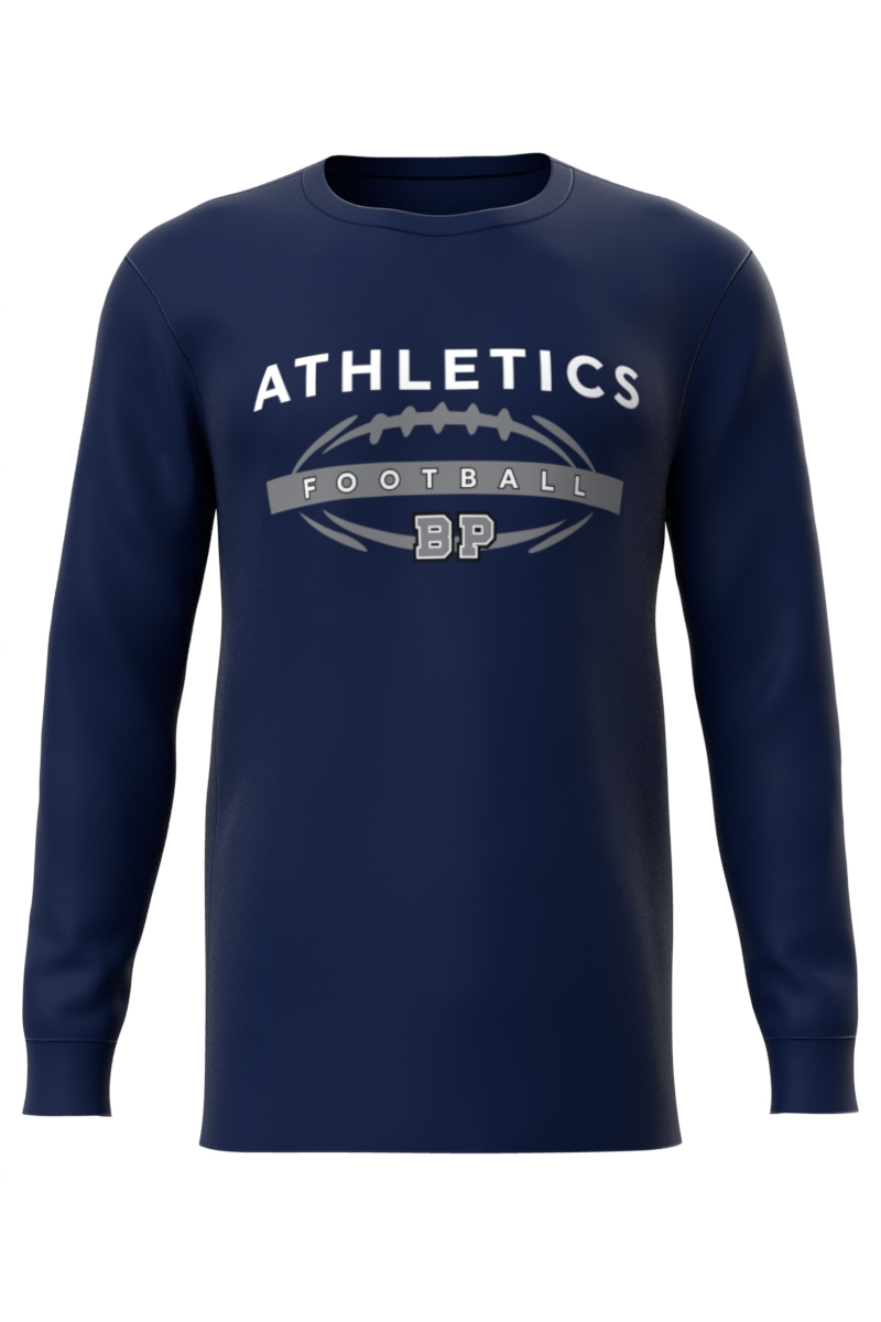 T Shirt Long Sleeve Solid Blue