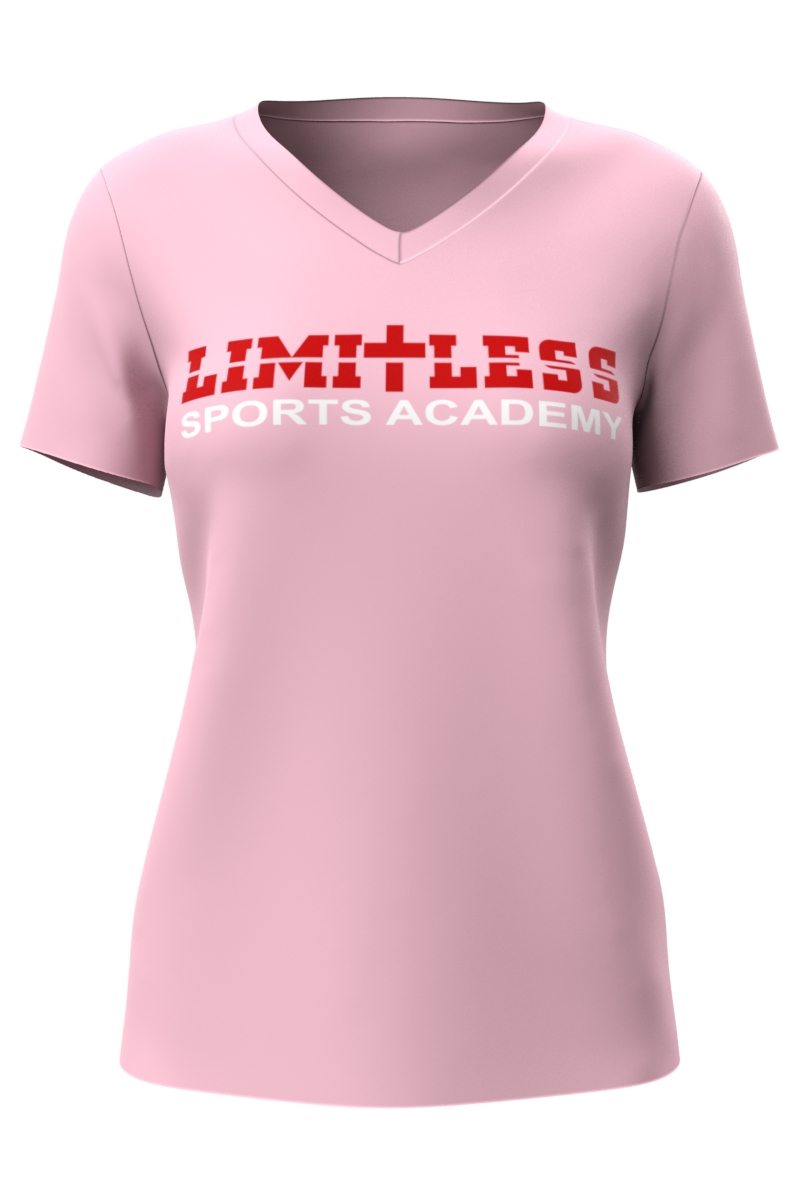 Sublimation Pink Female Vneck Shirt