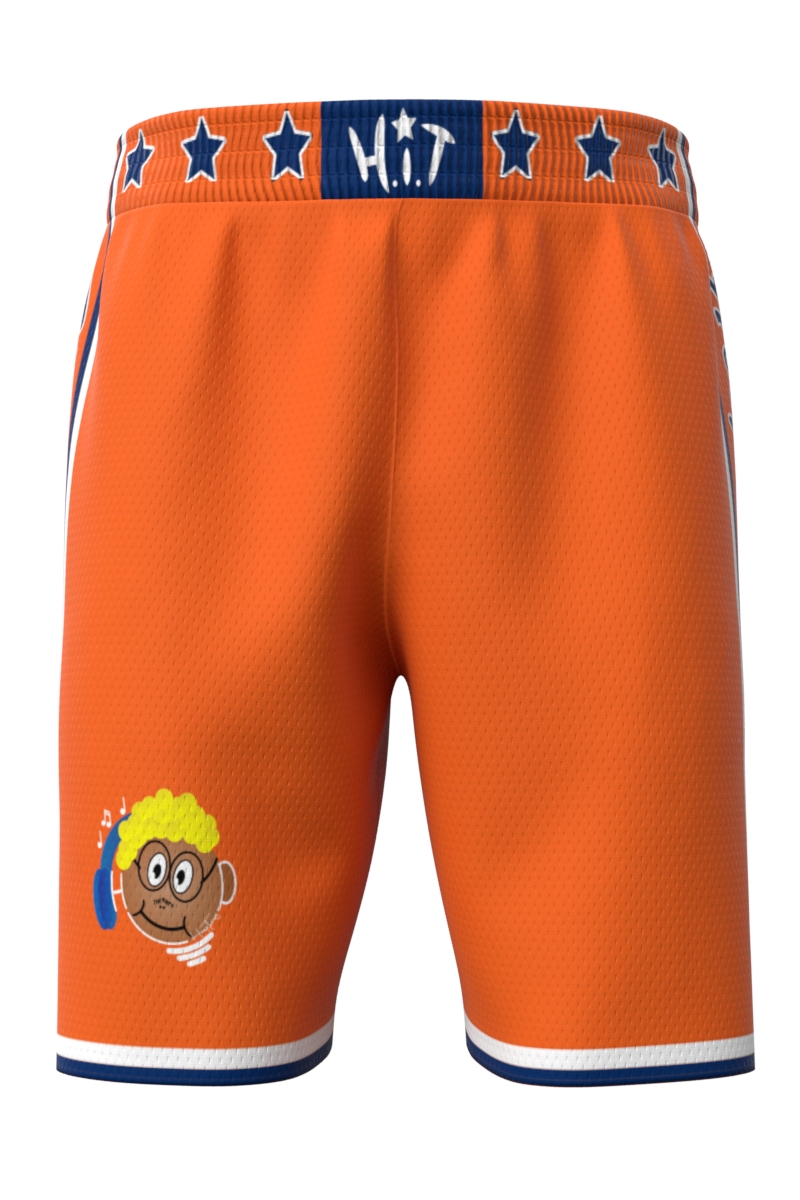 Orange Hoop Therapy Shorts with Pockets