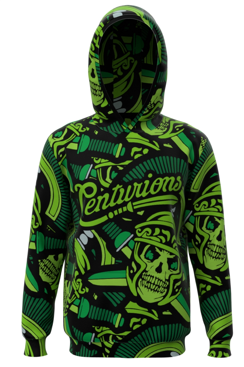 Centurion All Over Green Hoodie Long Sleeve