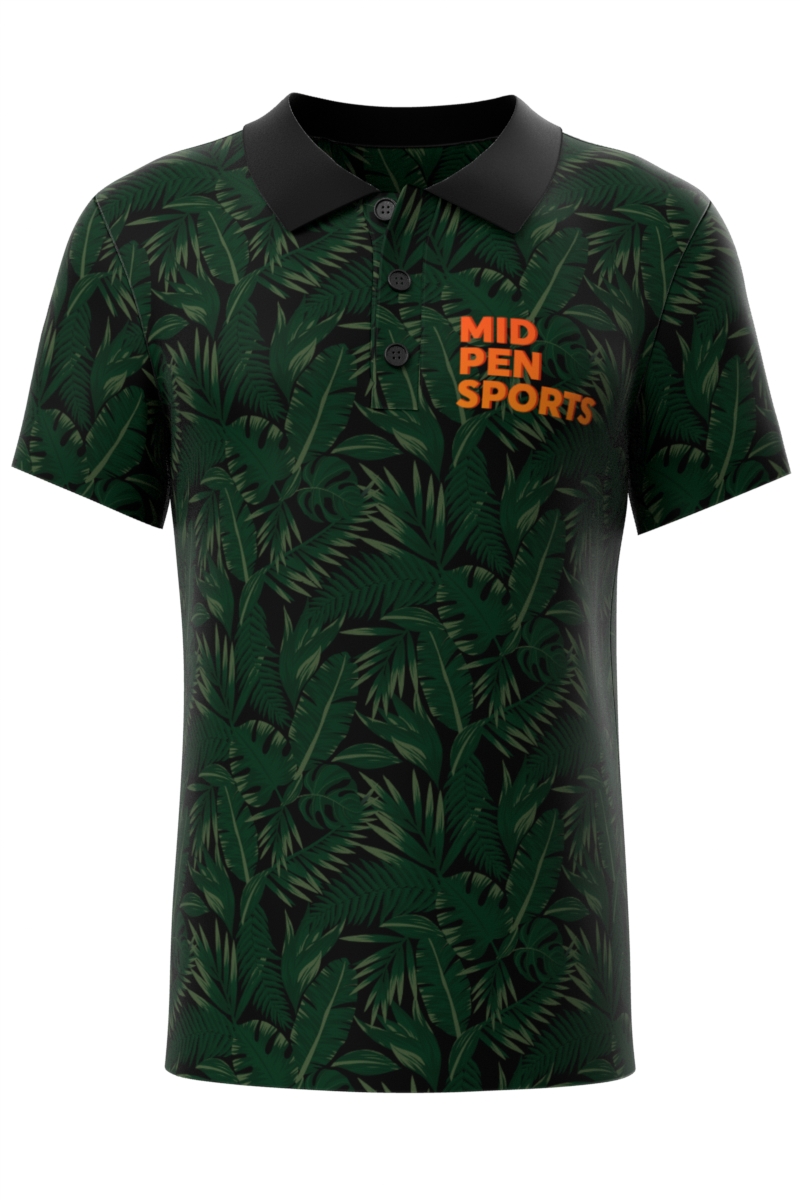 Mid Pen Hawaiian Polo Shirt