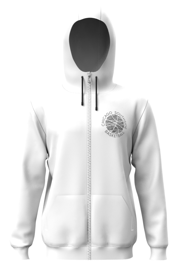 White SouthSide Hoodie Zip Up