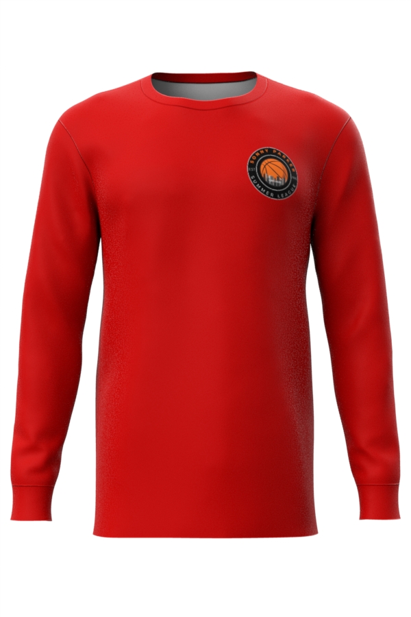 Red Summer League Tshirt Long Sleeve