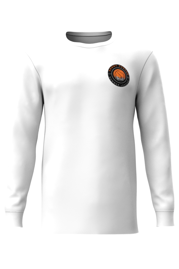 White Summer League Tshirt Long Sleeve